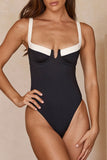 Taooba Christmas Gift outfit -Vintage High Cut Cheeky Bow Tie Back Push Up Underwire One Piece Swimsuit