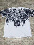 Taooba 2000s affliction T shirt Clothes Retro Punk Hip Hop Graphic Print Oversized T Shirt Mens new Round Neck Cotton Short Sleeve Tops