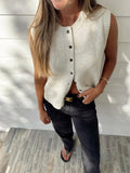 Taooba Christmas Gift outfit -Casual Button Up Sweater Vest