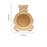 Taooba Korean Ins Style Retro Cute Bear Bowl Dessert Plate Ceramic Container Breakfast Vintage Bowl Oat Yogurt Salad Dish Cute Tray