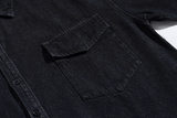 Taooba- 11171 BLACK DENIM BUTTON-UP SHIRT