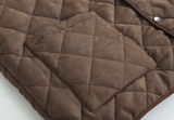 Taooba-2801 BROWN DIAMOND QUILTED VEST