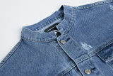 Taooba- 2532 CHINESE COLLAR DENIM JK