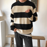 Taooba-3326 KNITTED STRIPE SWEATER