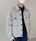 Taooba- 5174 LIGHT GRAY STITCHED DENIM JK