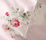 Taooba-New Sweet pink LOVE bedding set rustic ruffle duvet cover print quilt cover elegant wrinkle bed sheet bedspread princess bedding