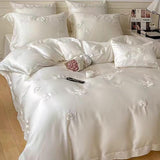 Taooba 3D Floral Embroidery Tencel Bedding Set