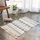 Taooba Boho Cotton Rug Modern Nordic Geometric Area Carpet Home Tapetes Living Room Decoration Floor Mat Door Mats Rugs Hotel Decor