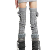 Taooba Christmas Gift outfit  Over Knee Women Knit Boot Cuffs Leg Warmers Girl Leg Warmers Knitted Foot Cover Autumn Winter Leg Warmer Heap Socks