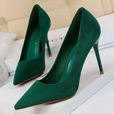 Shoes 2024 New Women Pumps Suede High Heels Shoes Fashion Office Shoes Stiletto Party Shoes Female Comfort Women Heels