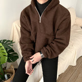 Taooba  No. 3348 HALF ZIP-UP FLEECE HOODIE