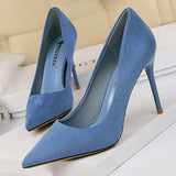 Shoes 2024 New Women Pumps Suede High Heels Shoes Fashion Office Shoes Stiletto Party Shoes Female Comfort Women Heels