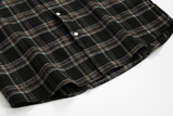 Taooba-1467 BLACK PLAID SHIRT