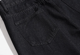 Taooba- 11184 BLACK STRAIGHT DENIM JEANS