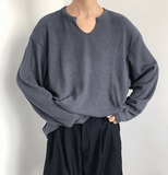 Taooba-4259 U-NECK WAFFLE LONGSLEEVE