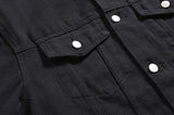 Taooba- 5167 BLACK MOCK NECK DENIM JK