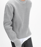 Taooba-3407 KNITTED ROUND NECK SWEATER