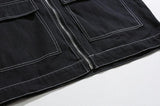 Taooba- 5290 BLACK STITCHED OUTLINE DENIM JK