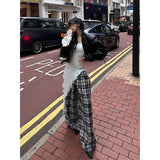 Taooba party outfit  Classical Japanese Wide Leg Pants Gothic Elastic Waist Fashion Sweatpants Thin Casual Black Trousers Korean Retro Preppy Style