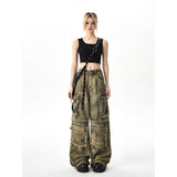 Taooba party outfit  Women's Y2k Baggy Cargo Jeans Harajuku Denim Trousers Aesthetic Punk Jean Pants Vintage Japanese 2000s Style Trashy Clothes 2024