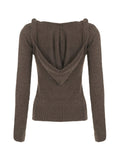 Taooba Kylar Brown Hooded Sweater