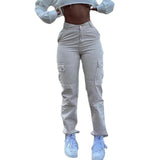 Taooba Christmas Gift outfit  outfit inspo New High Waist Stretch Jeans Women's Hip-Lifting Multi-Pocket Workwear Fashion Trendy All-Matching Trousers Women