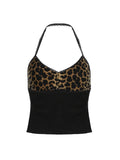 Taooba Gia Leopard Halter Bustier Top