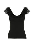 Taooba Kenzie Ruffled V-Neck Top