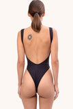 Taooba Christmas Gift outfit -Sexy Low Back High Leg Wrap Front Cutout One Piece Swimsuit