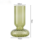 Taooba Nordic Minimalist Creative Glass Vase Transparent Waterproof Flower Container Living Room Ornaments Home Decor