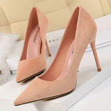 Shoes 2024 New Women Pumps Suede High Heels Shoes Fashion Office Shoes Stiletto Party Shoes Female Comfort Women Heels