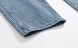 Taooba- 4086 BLUE STRAIGHT WIDE DENIM JEANS