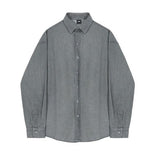 Taooba-5414 BUTTON-UP COLLAR DENIM SHIRT