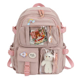 Taooba Christmas Gift outfit  Cute Women Backpacks Waterproof Multi-Pocket Nylon School Backpack for Student Female Girls Kawaii Laptop Book Pack Mochilas