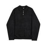 Taooba-3213 HALF-BUTTON UP KNITTED COLLAR SWEATER