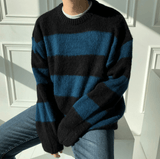 Taooba-5566 KNITTED STRIPE PULLOVER SWEATER