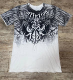 Taooba 2000s Affliction Retro American Men's T-shirt Couple round neck t-shirt motorcycle ins