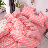 Taooba-Cute Rubbit Bedding Sets Girls Boys Bed Linen Duvet Cover Flat Sheet Pillowcase Home Use Winter King Single Full Size Set 2022