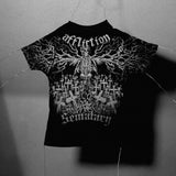 Taooba 2000s Affliction Logo T Shirt Men Soft Cotton Short Sleeve Comfort Fit Casual Street Style Old Lndian Tribe Durable Couples Wear