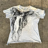 Taooba 2000s Affliction Logo T Shirt Men Soft Cotton Short Sleeve Comfort Fit Casual Street Style Old Lndian Tribe Durable Couples Wear