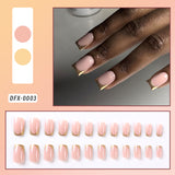 Taooba Christmas nail 24Pcs Medium Long Acrylic Fake Nails Removable French Fake Nails Wearing False Nails Set Full Cover Ballet Press On Nail Tips&7Y