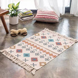 Taooba Boho Cotton Rug Modern Nordic Geometric Area Carpet Home Tapetes Living Room Decoration Floor Mat Door Mats Rugs Hotel Decor