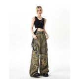 Taooba party outfit  Women's Y2k Baggy Cargo Jeans Harajuku Denim Trousers Aesthetic Punk Jean Pants Vintage Japanese 2000s Style Trashy Clothes 2024