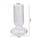 Taooba Nordic Minimalist Creative Glass Vase Transparent Waterproof Flower Container Living Room Ornaments Home Decor