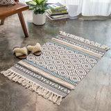 Taooba Boho Cotton Rug Modern Nordic Geometric Area Carpet Home Tapetes Living Room Decoration Floor Mat Door Mats Rugs Hotel Decor