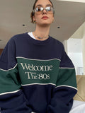 Taooba 80's Print Loose Sweatshirt