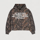 Taooba Y2K Harajuku hoodies Oversized camouflage pattern Hip hop retro soft warm hooded sweatshirt fashionable men  women street wear