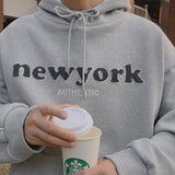 Taooba  No. 5567 LETTERED NEW YORK PULLOVER HOODIE