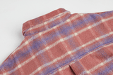 Taooba-2744 WOOLEN KNITTED PLAID COLLAR SHIRT