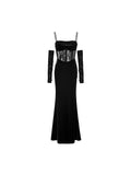 Taooba  party look inspos Sexy Women Bodycon Casual Solid Slim Long Dress Spaghetti Strap Vintage Elegant Party Prom Dresses Female Clothes Robe Vestidos